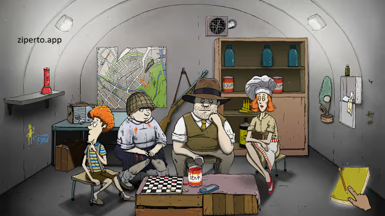 60 Seconds Reatomized is showing a family surviving in a fallout shelter with supplies, survival choices and post-apocalyptic events.