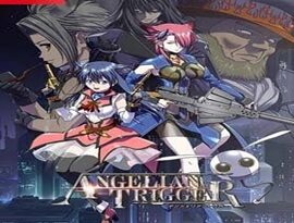 Angelian Trigger gameplay featuring anime-style heroines battling enemies with futuristic weapons across colorful sci-fi worlds.