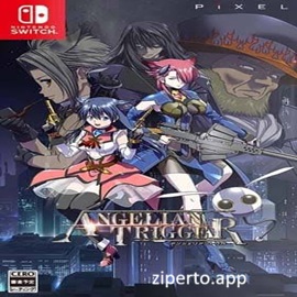 Angelian Trigger gameplay featuring anime-style heroines battling enemies with futuristic weapons across colorful sci-fi worlds.