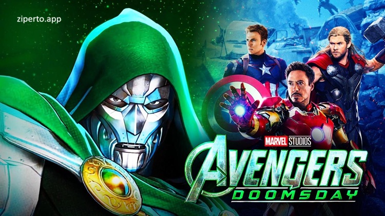 Avengers: Doomsday 2026 featuring Marvel superheroes preparing for a major battle against Doctor Doom.