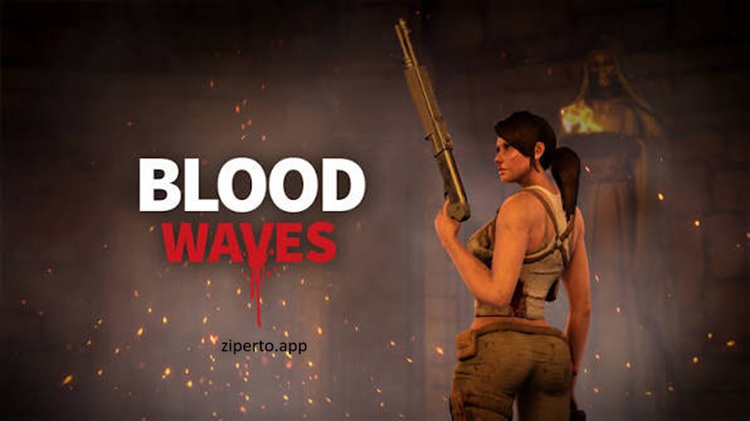 Blood Waves 2026 gameplay featuring zombie survival, intense gunfights, deadly monster waves, and action-packed combat.