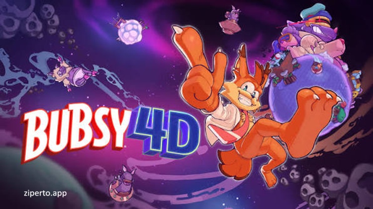 Bubsy 4D 2026 gameplay featuring colorful 3D platforming, cartoon-style environments and classic retro adventure.