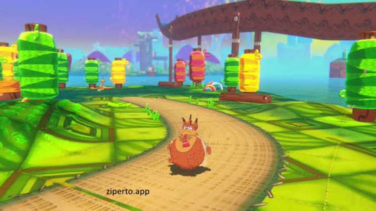 Bubsy 4D 2026 gameplay featuring colorful 3D platforming, cartoon-style environments and classic retro adventure.
