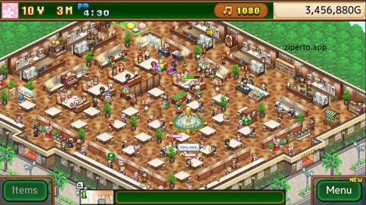 Cafe Master Story gameplay featuring pixel-art café management, delicious recipes, happy customers and cozy business simulation.