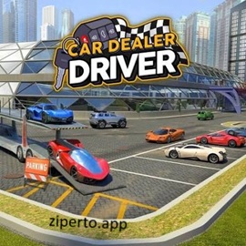 Car Dealer Driver 2026 showing car dealership, vehicle inspection, garage repairs and used car sales management simulation.