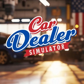 Car Dealer Simulator 2026 is showing car dealership, used vehicles, showroom, repair garage and business management features.