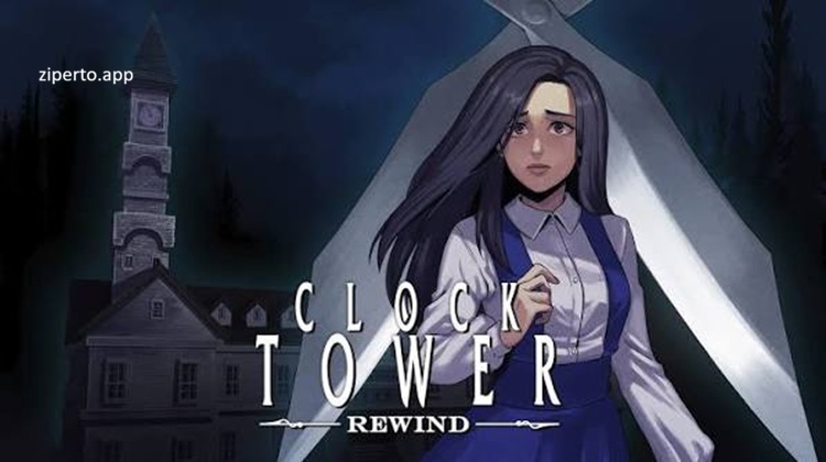 Clock Tower: Rewind gameplay exploring a haunted mansion in escaping the terrifying Scissorman in a classic survival horror adventure.