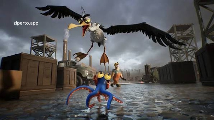 Darwin's Paradox! 2026 gameplay featuring an octopus solving puzzles and exploring detailed platforming environments.