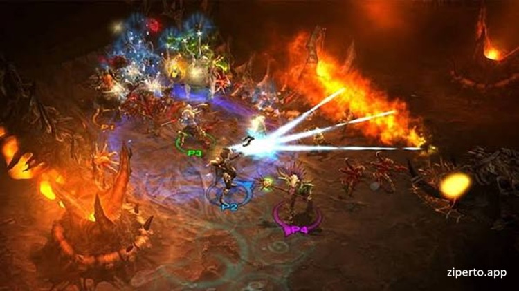 Diablo III: Eternal Collection gameplay featuring demon battles, legendary loot, powerful hero classes and action RPG combat.