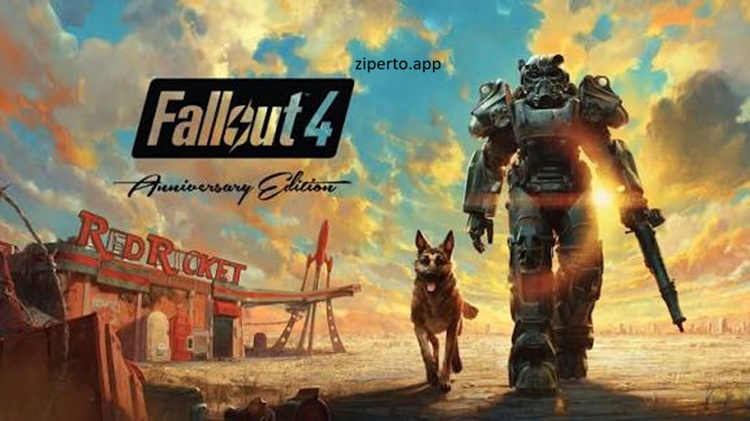 Fallout 4: Anniversary Edition 2026 gameplay featuring a post-apocalyptic wasteland, weapon customization, settlements, combat, and open-world exploration.