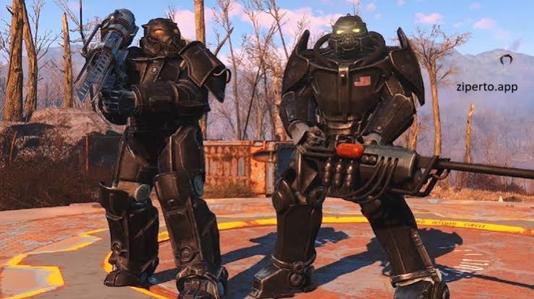 Fallout 4: Anniversary Edition 2026 gameplay featuring a post-apocalyptic wasteland, weapon customization, settlements, combat, and open-world exploration.