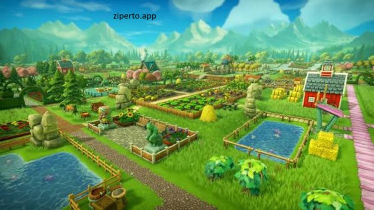Farm Together 2 gameplay featuring colorful crop fields, farm customization, animal care, cooperative farming and relaxing countryside management.