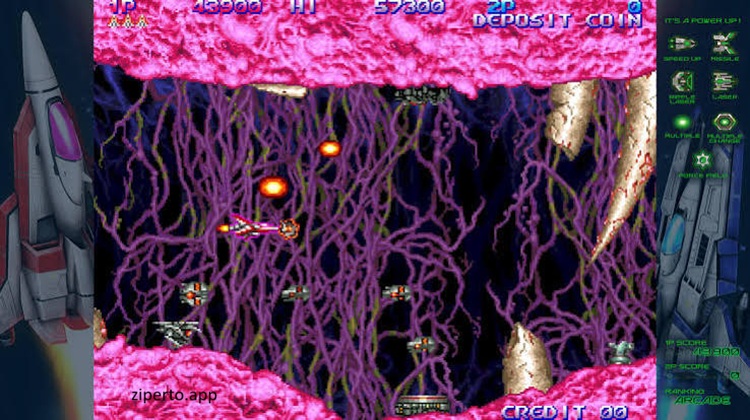 GRADIUS ORIGINS gameplay featuring classic space shooter action, powerful starfighters, alien enemies, giant bosses and arcade bullet-hell combat.