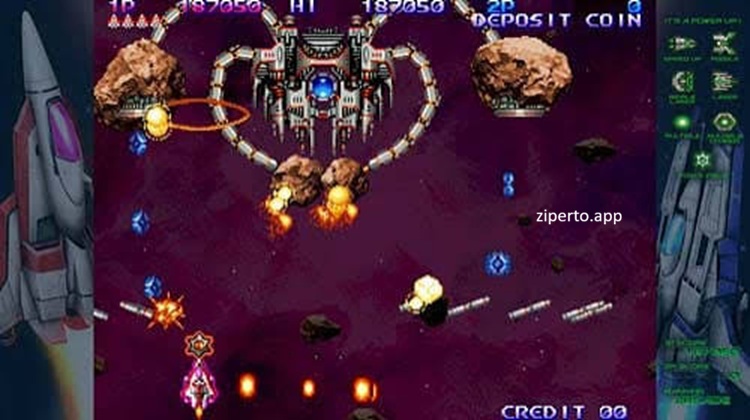GRADIUS ORIGINS gameplay featuring classic space shooter action, powerful starfighters, alien enemies, giant bosses and arcade bullet-hell combat.