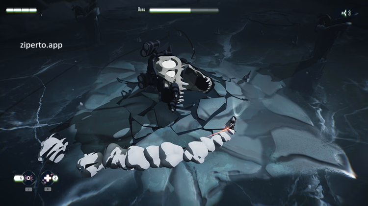 Gripper gameplay featuring a futuristic motorcycle, grappling combat, robotic enemies, neon arenas and high-speed sci-fi battles.