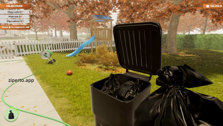 House Fixer Simulator gameplay featuring home renovation, interior decorating, wall painting, furniture placement and realistic house restoration.