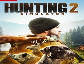 Hunting Simulator 2 gameplay featuring a hunter tracking wildlife through a realistic wilderness environment with a hunting dog.
