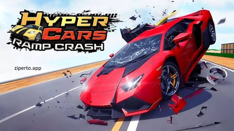 Hyper Cars Ramp Crash 2026 gameplay featuring high-speed stunt racing, giant ramps, and explosive car crashes.