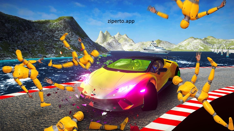 Hyper Cars Ramp Crash 2026 gameplay featuring high-speed stunt racing, giant ramps, and explosive car crashes.