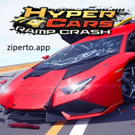 Hyper Cars Ramp Crash 2026 gameplay featuring high-speed stunt racing, giant ramps, and explosive car crashes.
