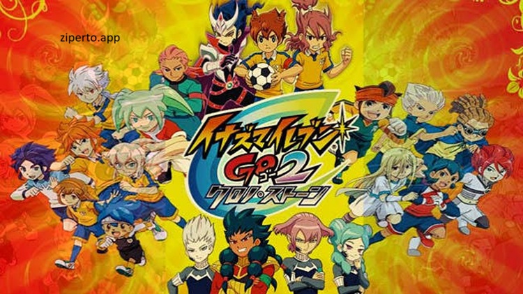 Inazuma Eleven GO 2: Chrono Stone – Raimei gameplay featuring anime football players, special techniques and time-travel scenes.