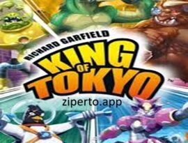 King of Tokyo – Richard Garfield gameplay showing giant monsters battling for Tokyo, rolling dice and competing for victory points.