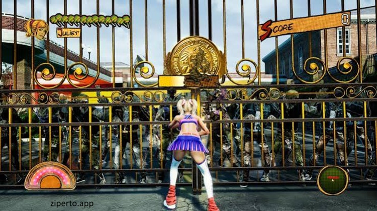LOLLIPOP CHAINSAW RePOP gameplay featuring Juliet Starling fighting zombies with a chainsaw, stylish combos and fast-paced hack-and-slash combat.