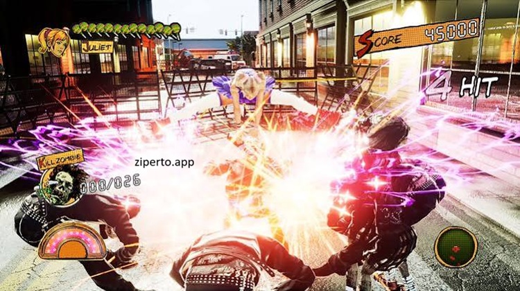 LOLLIPOP CHAINSAW RePOP gameplay featuring Juliet Starling fighting zombies with a chainsaw, stylish combos and fast-paced hack-and-slash combat.
