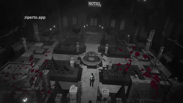 Lorelei and the Laser Eyes gameplay featuring monochrome puzzles, mysterious rooms, hidden clues and psychological mystery exploration.