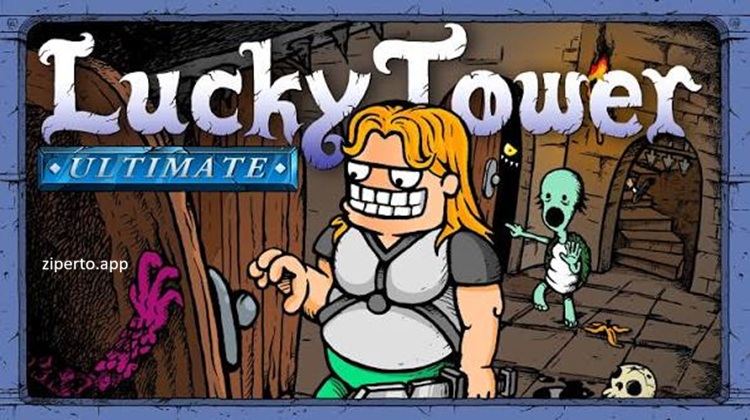 Lucky Tower Ultimate 2026 gameplay featuring randomized dungeon exploration, humorous fantasy characters, strategic combat, traps, and roguelike adventure.