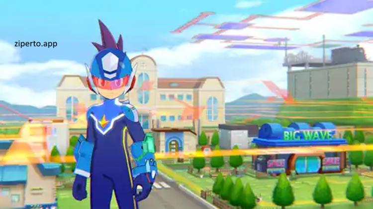 Mega Man Star Force Legacy Collection 2026 gameplay featuring Battle Card combat, futuristic cyber worlds, Mega Man transformations, and sci-fi RPG action.