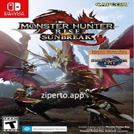 Monster Hunter Rise: Sunbreak gameplay featuring hunters battling giant monsters, fantasy environments, powerful weapons and action RPG combat.