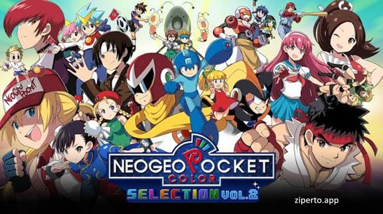 NEOGEO POCKET COLOR SELECTION Vol.2 gameplay featuring classic SNK handheld games, pixel-art graphics and retro gaming collection.
