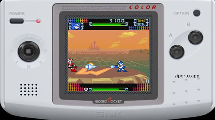 NEOGEO POCKET COLOR SELECTION Vol.2 gameplay featuring classic SNK handheld games, pixel-art graphics and retro gaming collection.