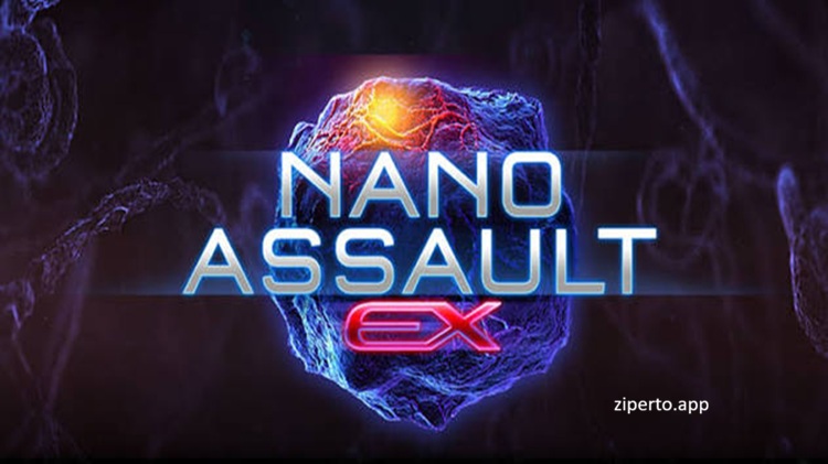 Nano Assault EX 2026 gameplay featuring fast twin-stick shooting, microscopic environments, virus battles and explosive sci-fi action.
