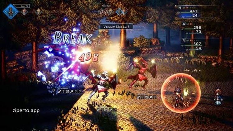 OCTOPATH TRAVELER 0 2026 gameplay featuring HD-2D graphics, turn-based battles, fantasy exploration and a party of adventurous heroes.