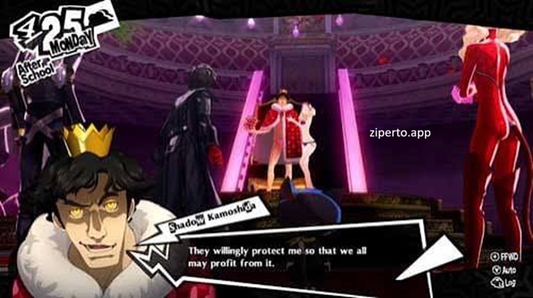 Persona 5 Royal Nintendo Switch gameplay featuring the Phantom Thieves exploring the Metaverse and battling enemies.