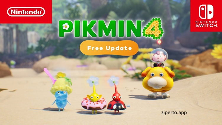 Pikmin 4 2026 gameplay featuring colorful Pikmin, Oatchi, treasure collecting, puzzle solving, and strategic exploration on Nintendo Switch.