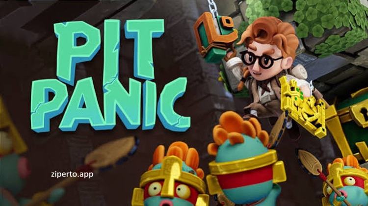 Pit Panic gameplay showing a player avoiding dangerous obstacles and surviving fast-paced action challenges.