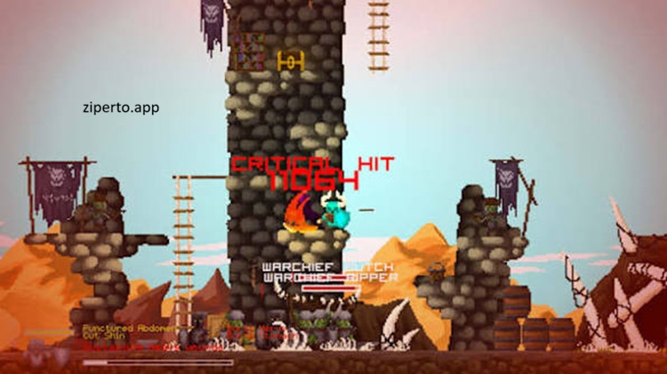 Regions of Ruin gameplay showing a dwarf warrior exploring a hand-drawn fantasy world and battling enemies among ancient ruins.