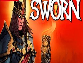 SWORN gameplay showing a brave knight battling enemies in a dark Arthurian fantasy world filled with magical attacks.