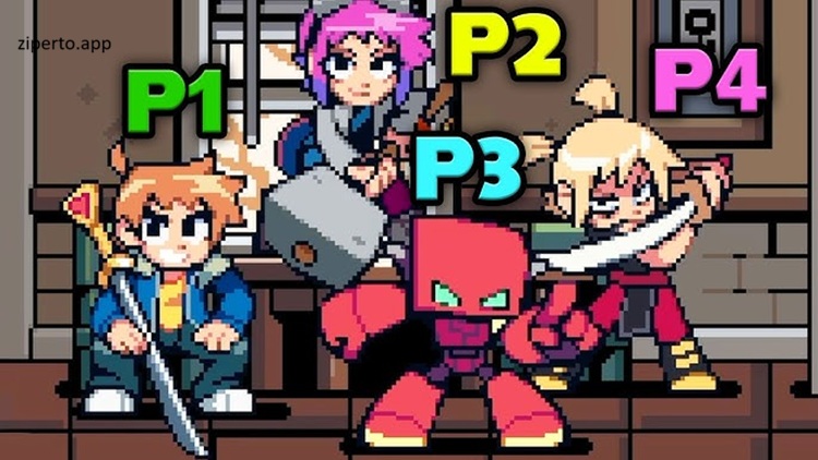 Scott Pilgrim EX gameplay is featuring pixel-art combat, colorful retro visuals and co-op action.