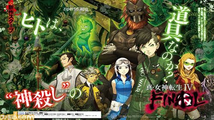 Shin Megami Tensei IV Final 2026 gameplay featuring a demon hunter battling supernatural enemies in a dark post-apocalyptic world.