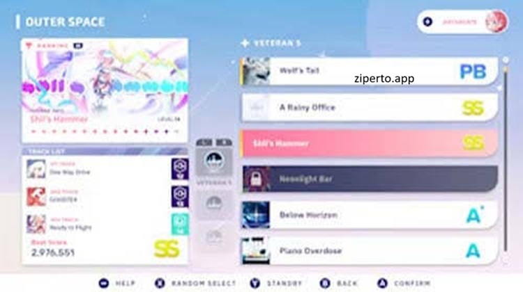Sixtar Gate STARTRAIL 2026 gameplay featuring anime characters, rhythm note tracks, futuristic visuals and fast-paced gameplay.