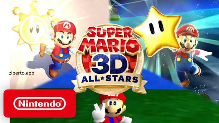 Super Mario 3D All-Stars gameplay featuring classic 3D platforming, Mario exploring colorful worlds, collecting Power Stars, and Nintendo Switch action.