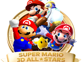 Super Mario 3D All-Stars gameplay featuring classic 3D platforming, Mario exploring colorful worlds, collecting Power Stars, and Nintendo Switch action.