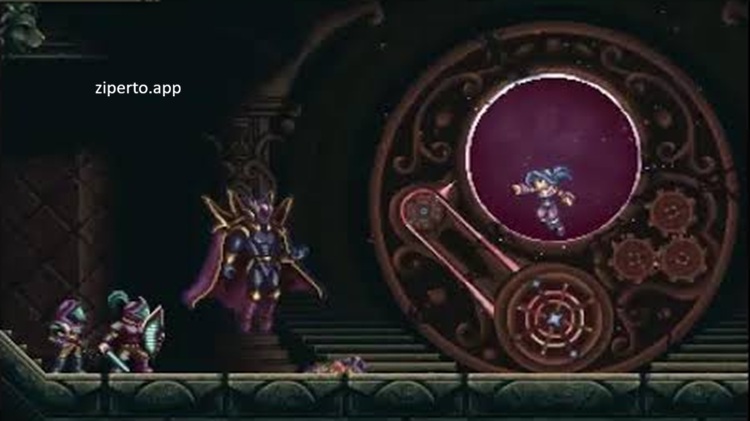 Timespinner gameplay featuring Lunais exploring a mysterious world, battling enemies, and using time manipulation abilities.