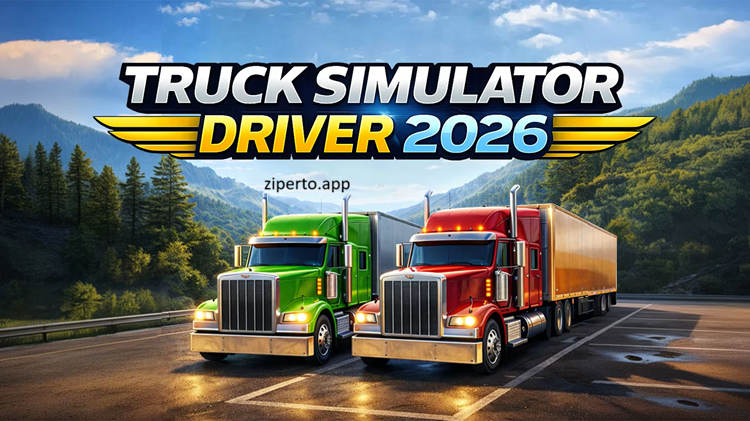 Truck Simulator Driver 2026 gameplay featuring realistic truck driving, cargo delivery missions and immersive highway environments.