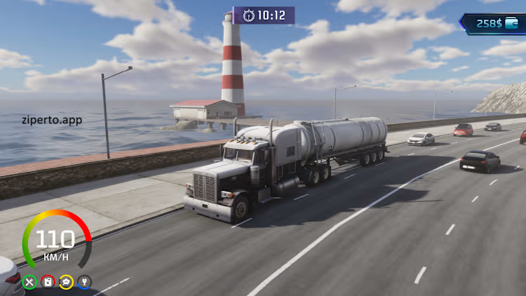 Truck Simulator Driver 2026 gameplay featuring realistic truck driving, cargo delivery missions and immersive highway environments.