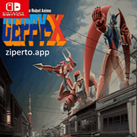 70s-style Robot Anime Geppy-X gameplay showing colorful giant robots, retro anime characters and classic science-fiction action scenes.